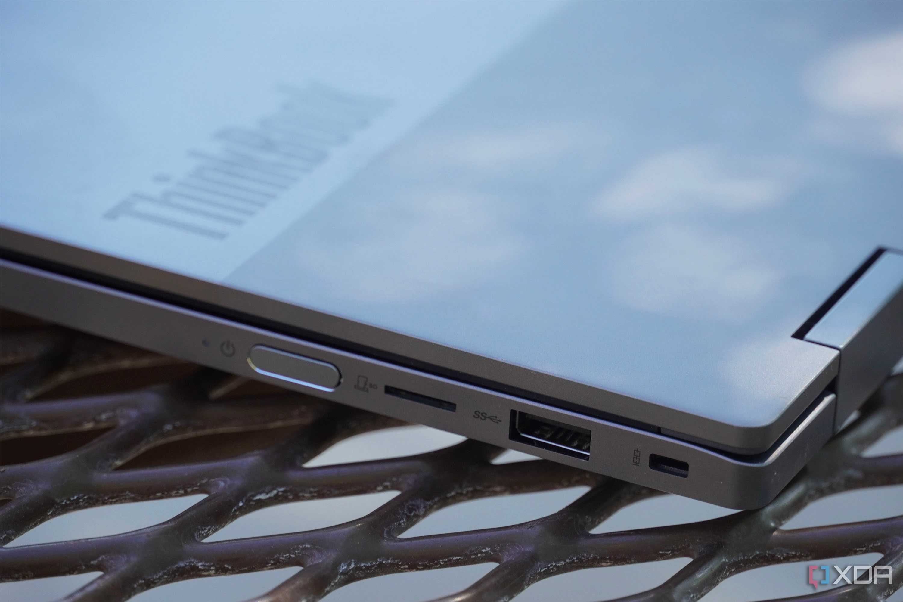 The ports on the right side of the Lenovo ThinkBook 14 2-in-1.