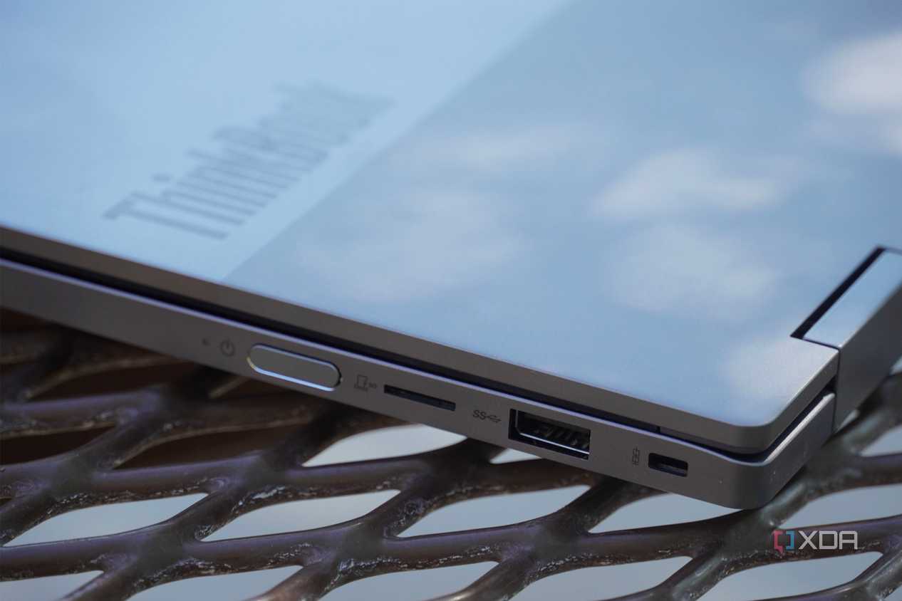 The ports on the right side of the Lenovo ThinkBook 14 2-in-1.