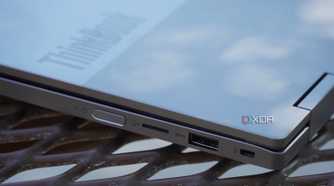 The ports on the right side of the Lenovo ThinkBook 14 2-in-1.