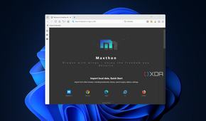 Screenshot of the default Maxthon Browser home page