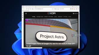Screenshot of XDA homepage in Maxthon Browser