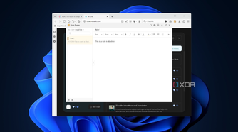 Screenshot of notes in Maxthon Browser