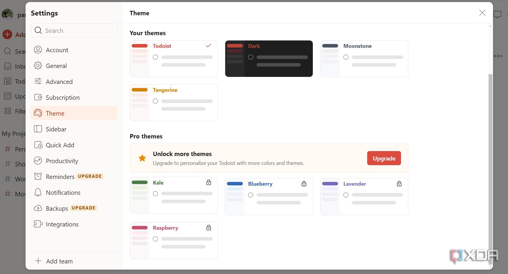 Todoist theme