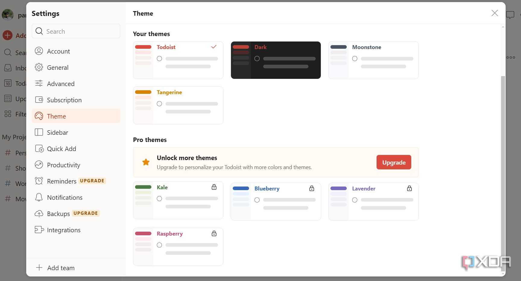 Todoist theme