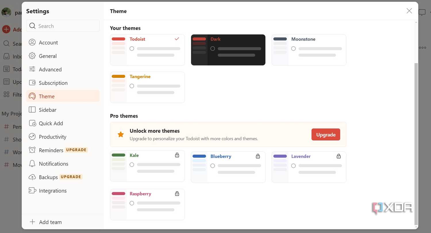Todoist theme