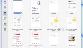 Microsoft Word creating a new document on Mac.