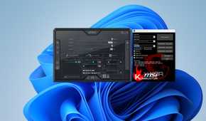 image showing MSI Afterburner and Kombuster software