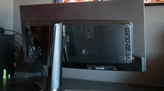 The rear view of the MSI MAG 341CQP.