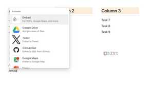 Embed a widget in Notion