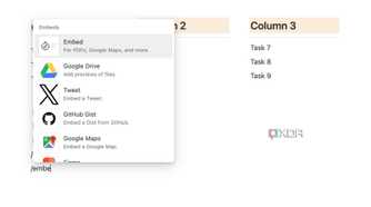 Embed a widget in Notion