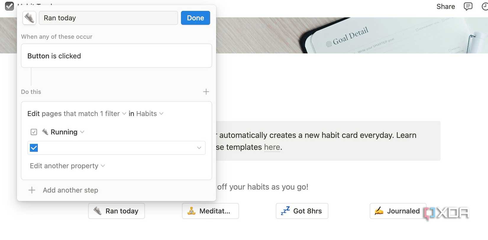 Notion button example