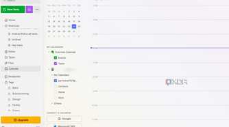 Evernote calendar