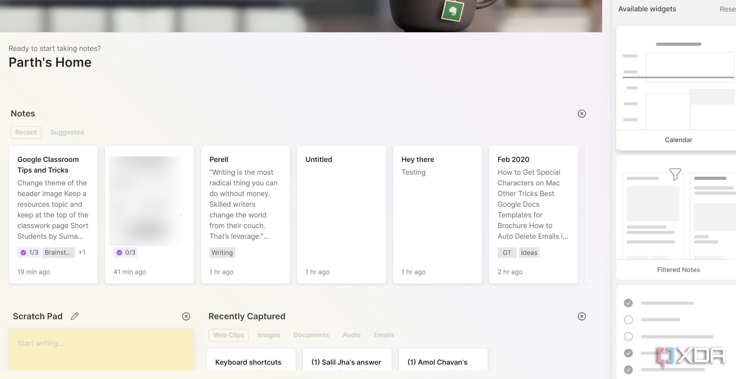 Evernote Home