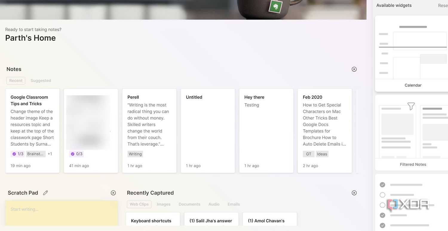 Evernote Home