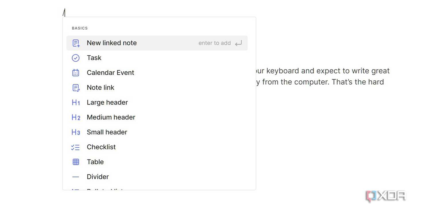 Evernote slash command