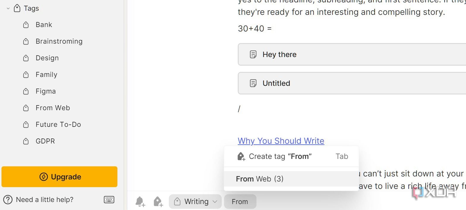 Evernote tags