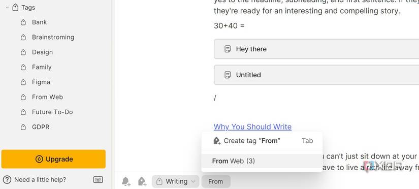 Evernote tags