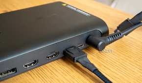 An external GPU with an OCuLink cable connected