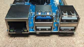 Orange Pi 5 Pro USB and ethernet ports