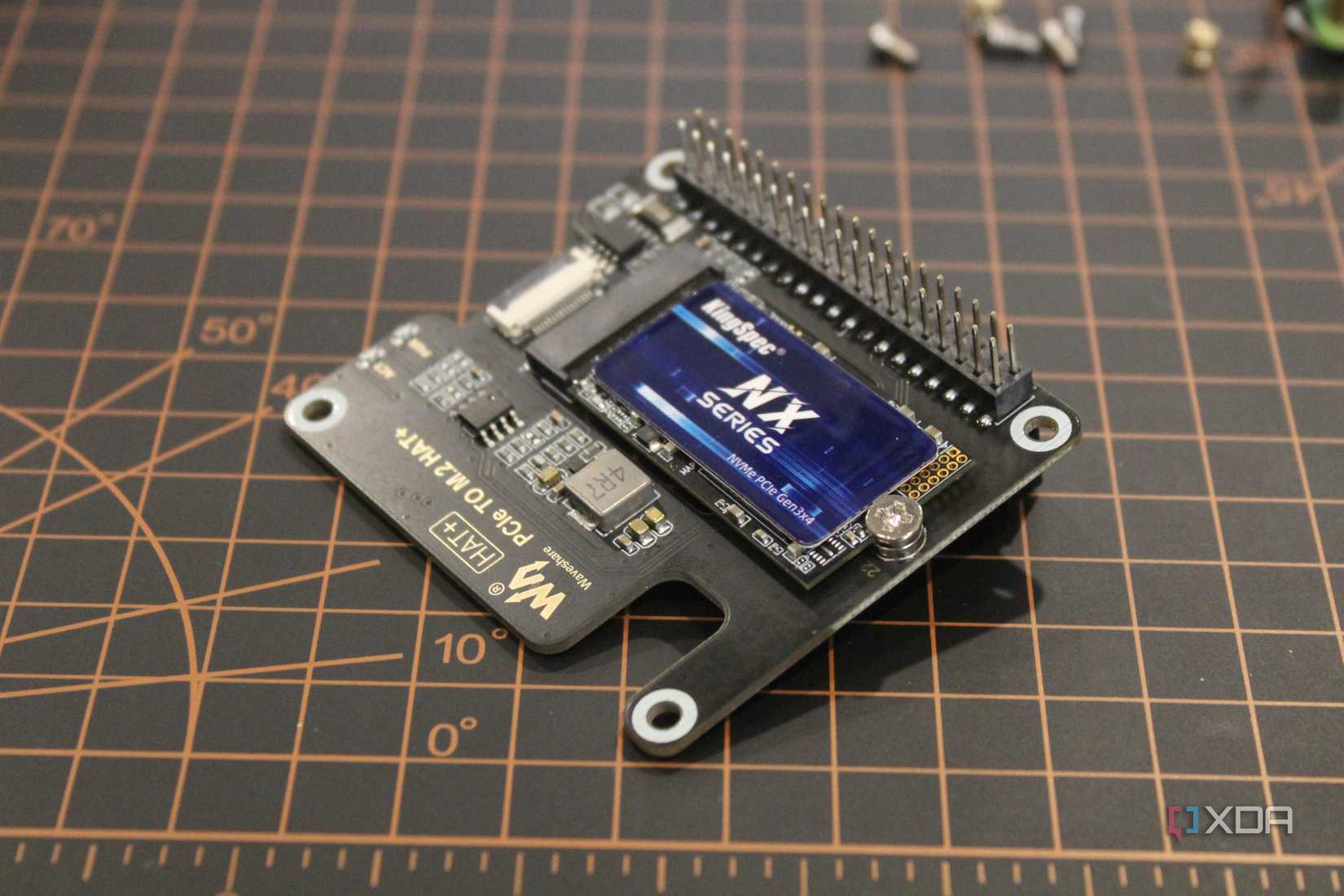 Waveshare PCIe HAT with GPIO pin extenders