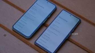The Pixel 8a and Pixel 7a displays on showing the About phone pages.