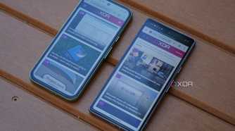 The Pixel 8a and Pixel 7a display.