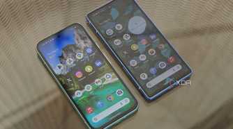 The Pixel 8a and Pixel 7a displays on.