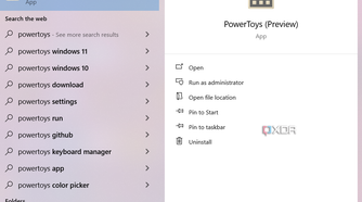 Opening Microsoft Powertoys on Windows 10
