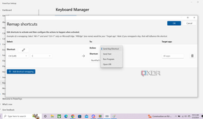 Pick a shortcut action in Microsoft Powertoys