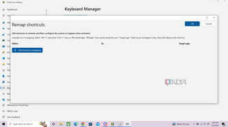 Using Microsoft Powertoys to remap a keyboard shortcut