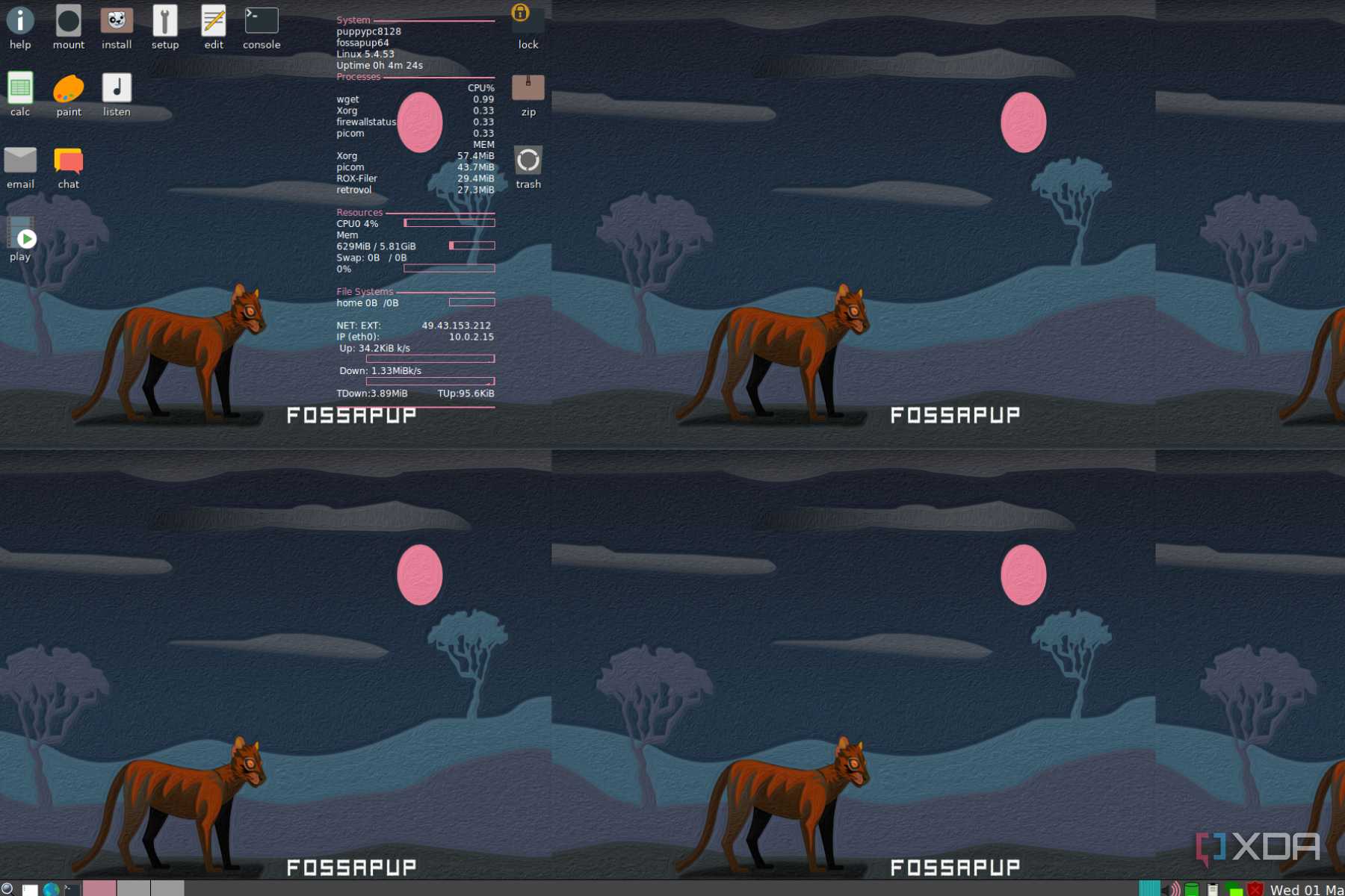 Puppy Linux running on a PC