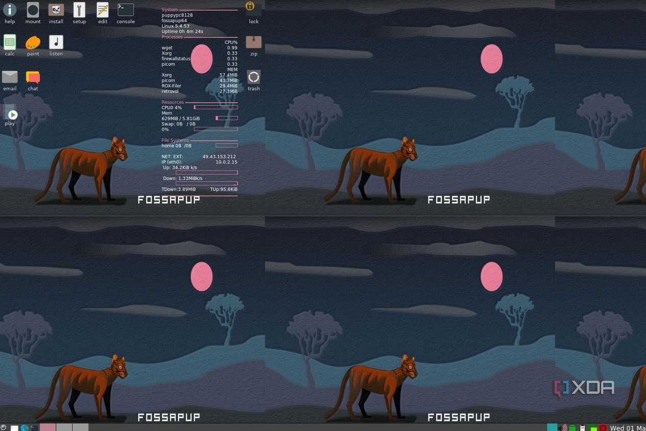 Puppy Linux running on a PC