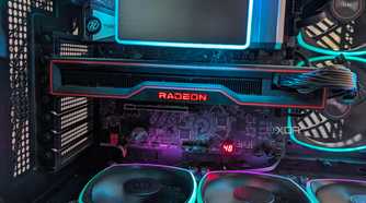 an image of radeon rx 6800 gpu in case with RGB lights