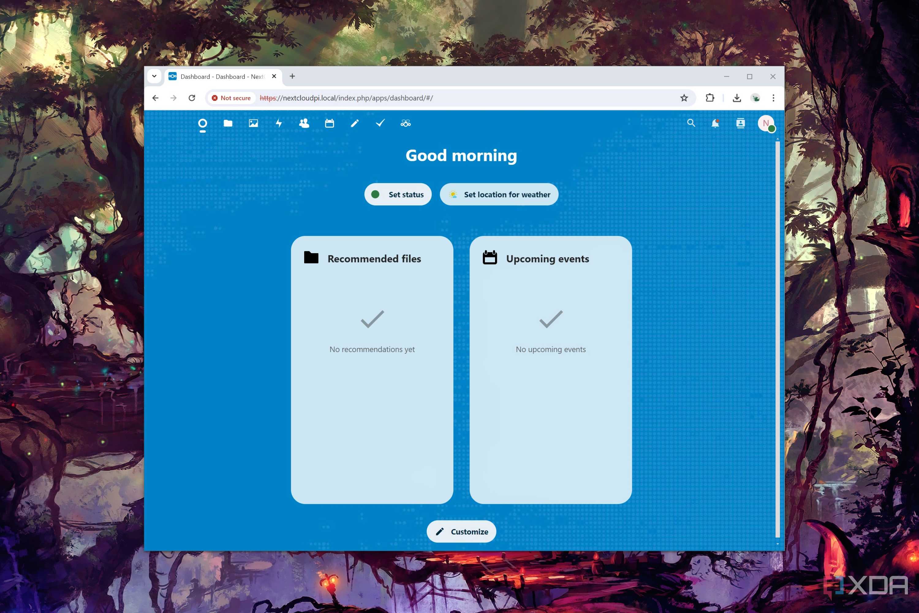 A Raspberry Pi 5 running NextCloudPi
