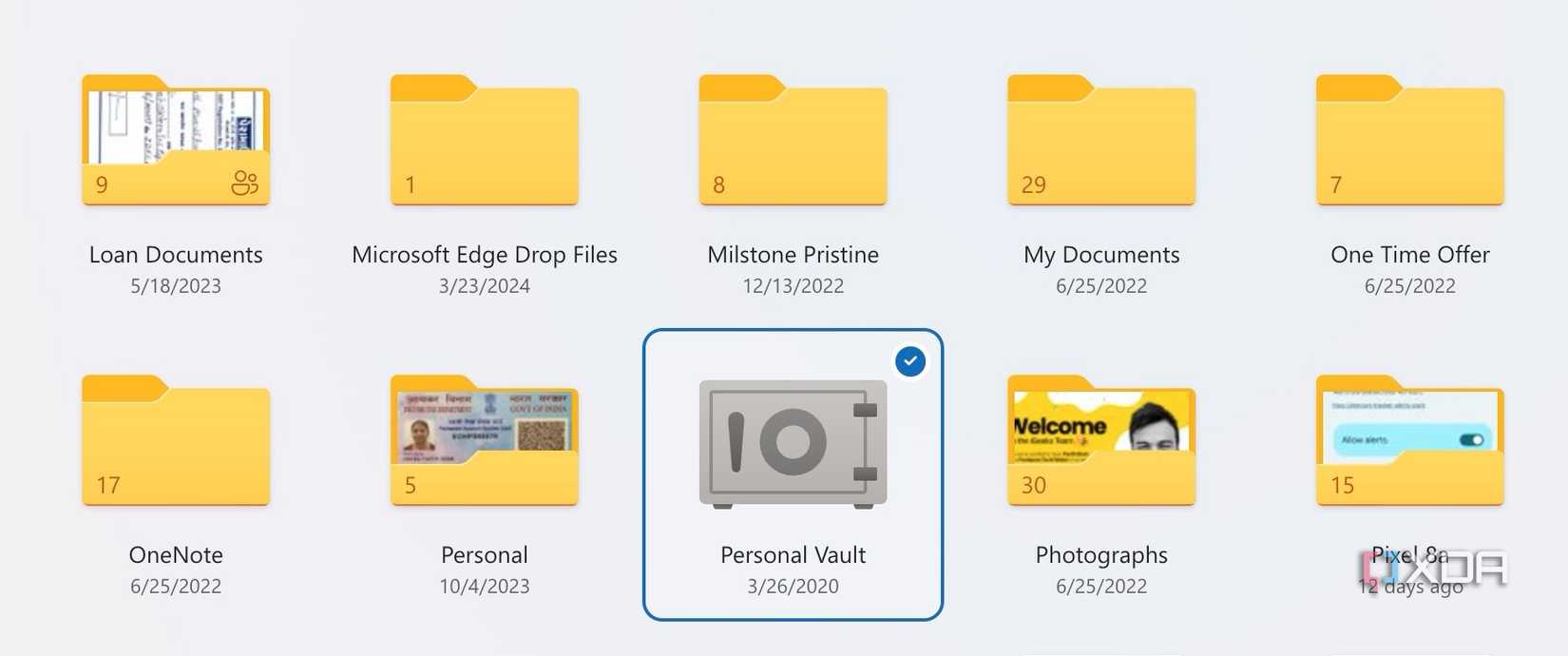 Personal vault in OneDrive