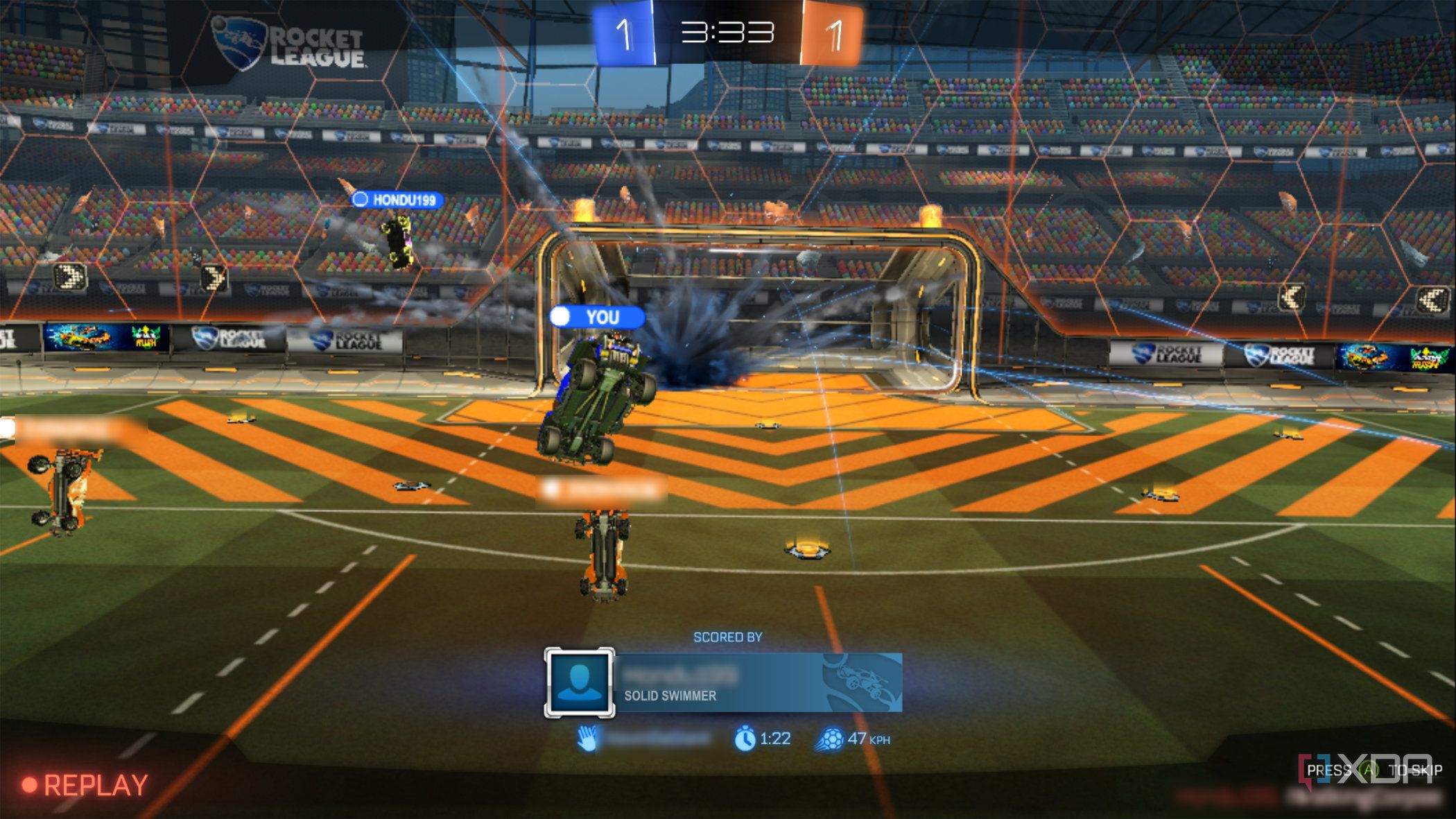 screenshot of the game rocket league