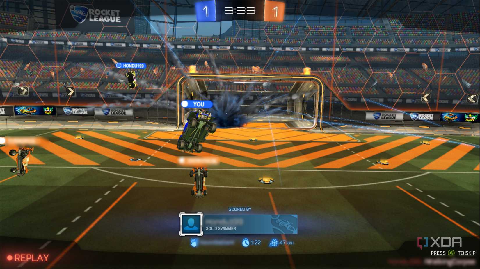 screenshot of the game rocket league