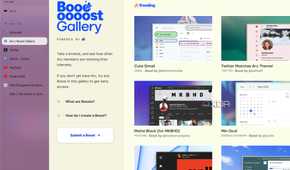 A screenshot showing the Boost Gallery in Arc browser.