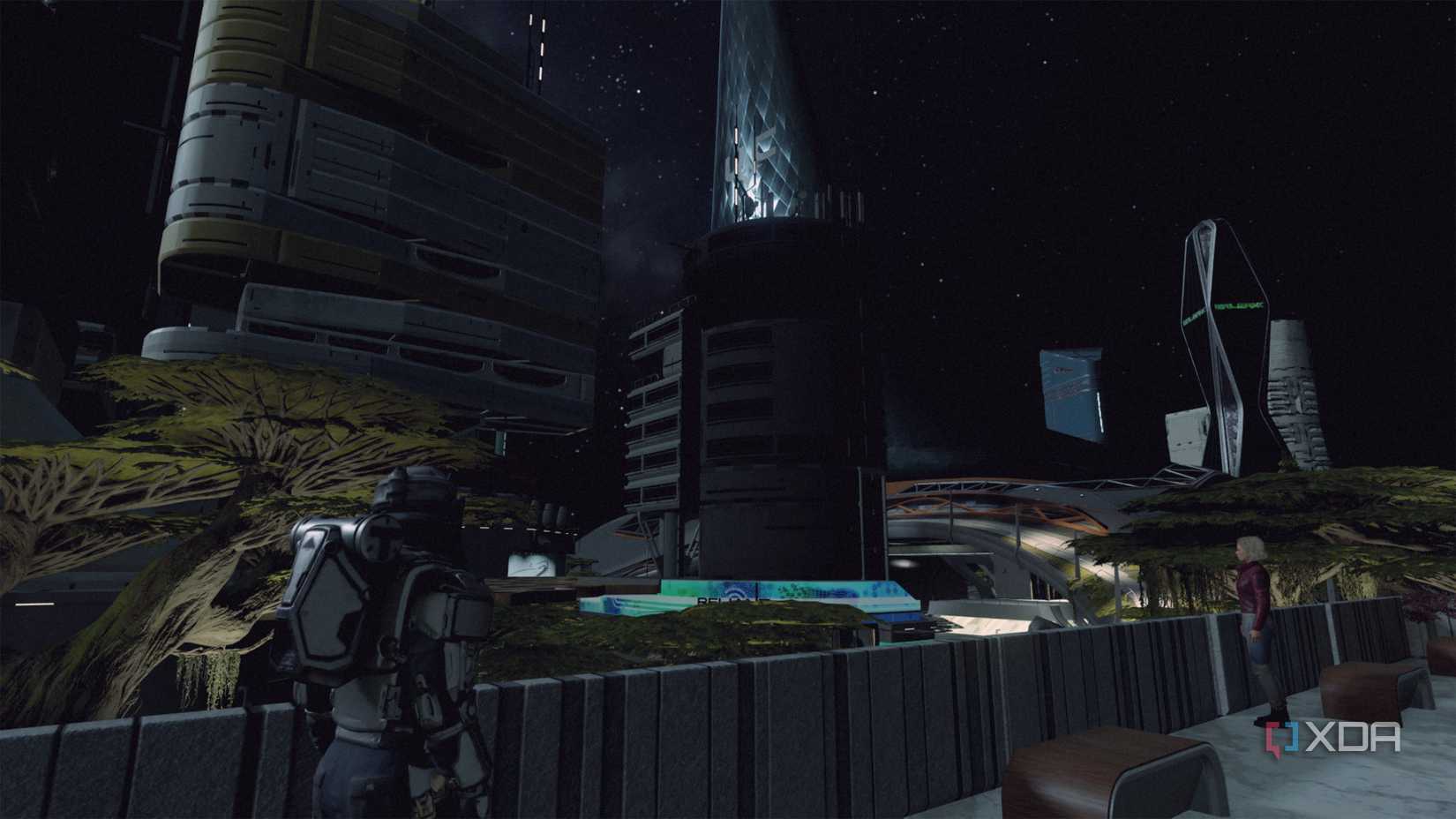screenshot of the game starfield inside one of the cities