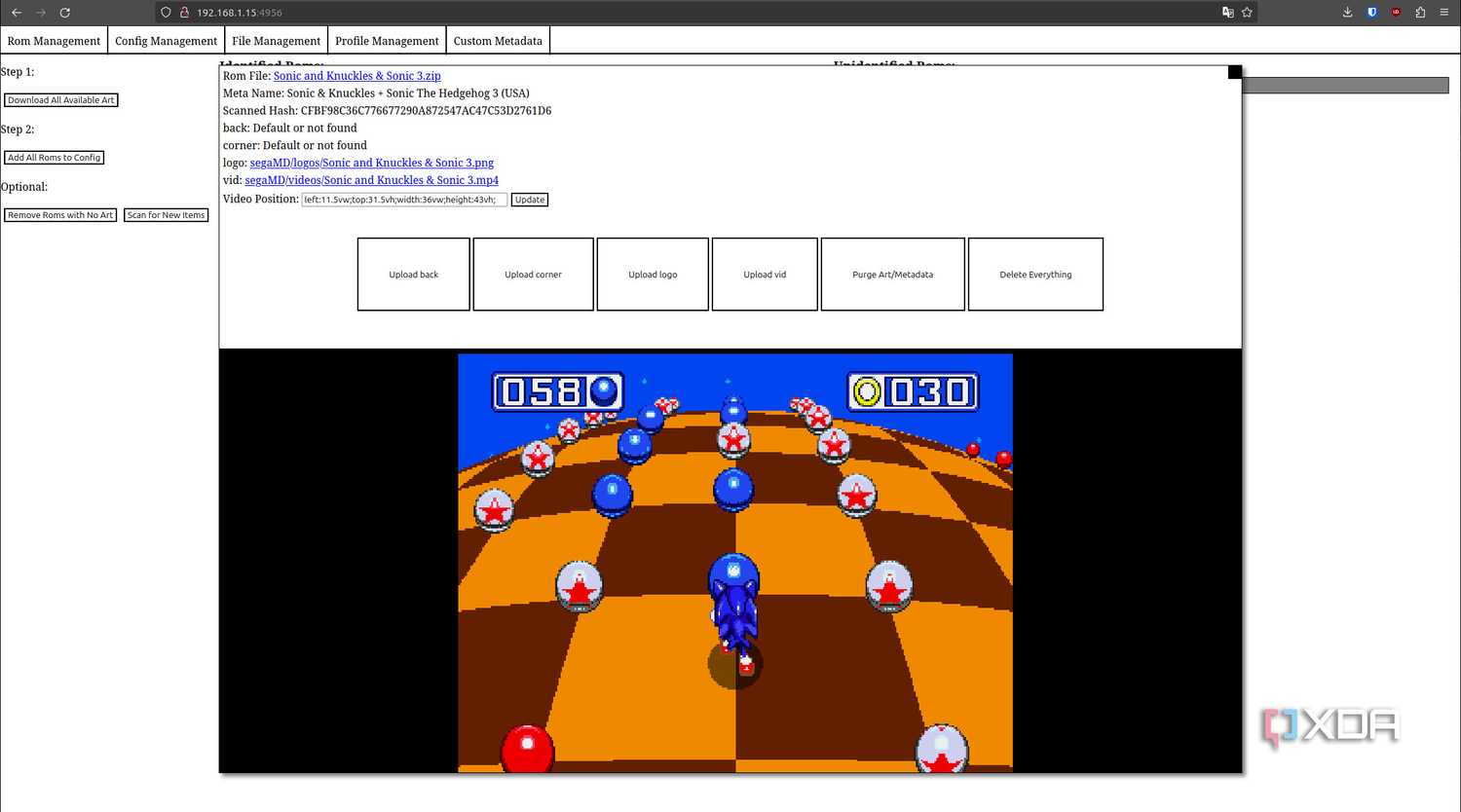 Running Sonic 3 & Knuckles on EmulatorJS