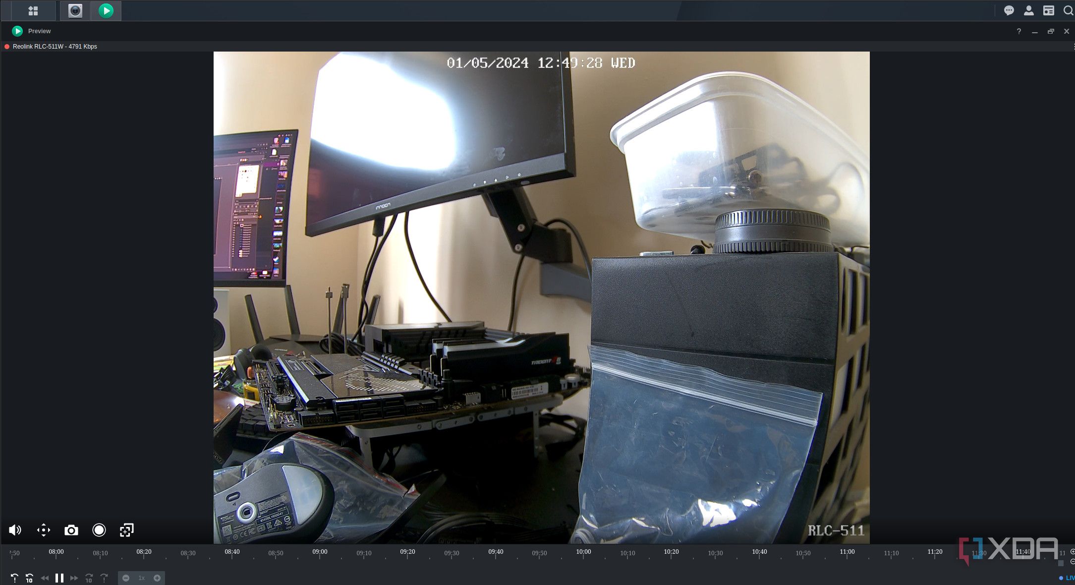 Previewing camera feed within Surveillance Station