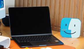 A Mac connected to another Mac over Thunderbolt.