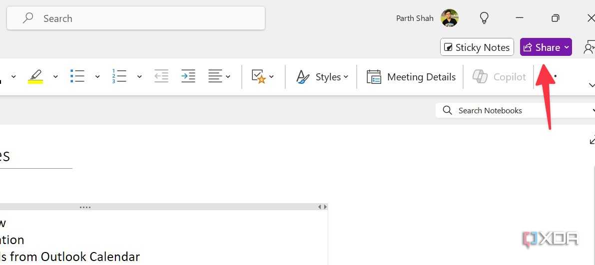 Share OneNote