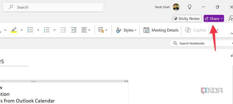 Share OneNote