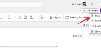 Share a notebook in OneNote