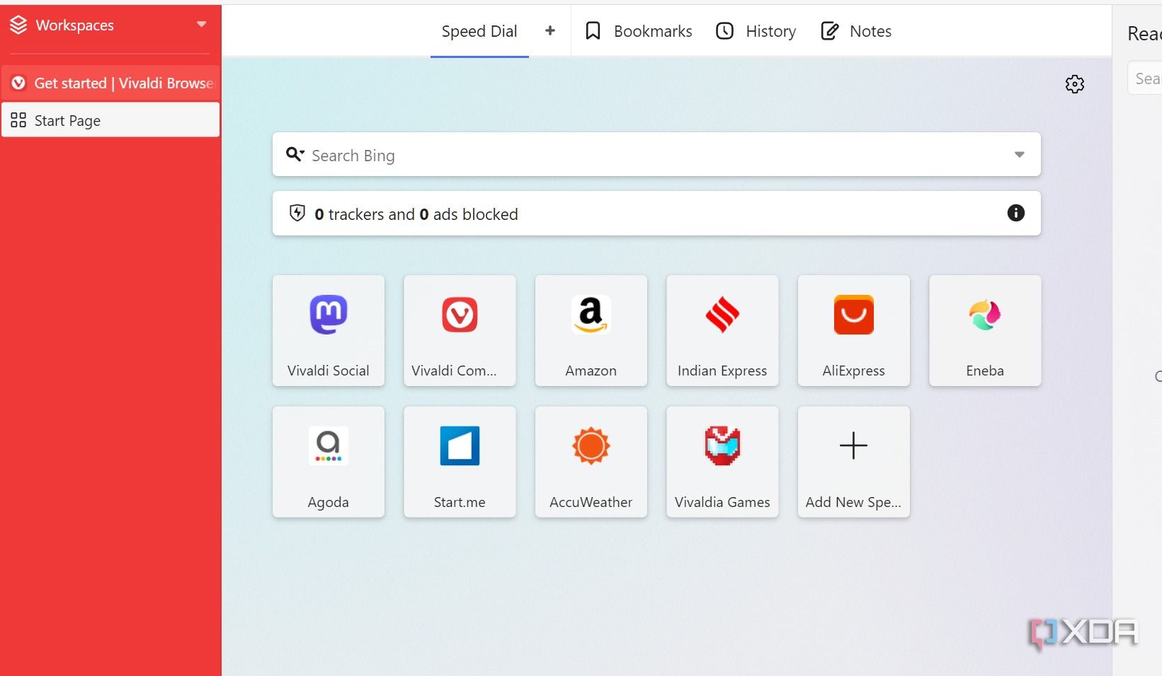 Vivaldi home