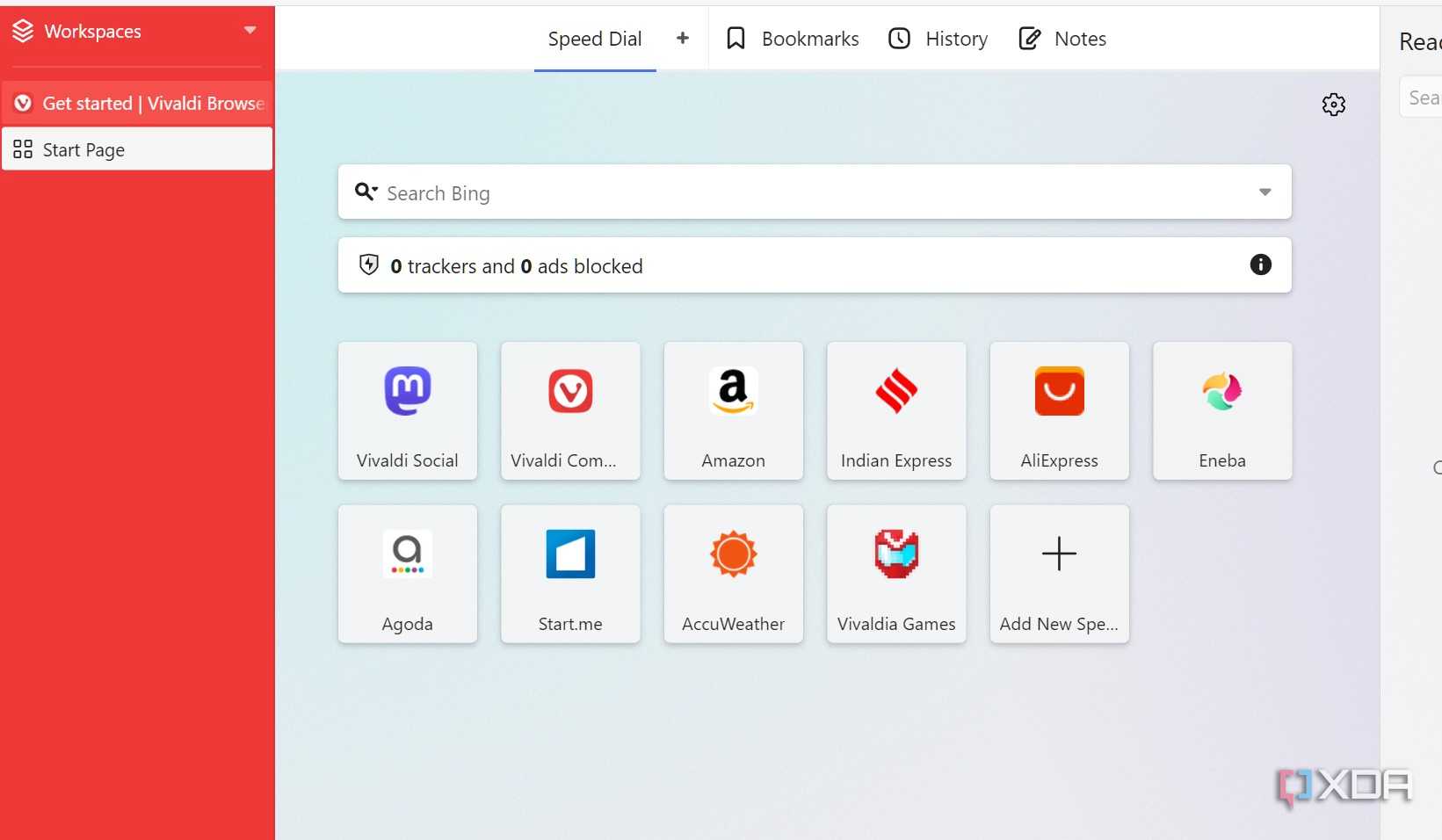 Vivaldi home