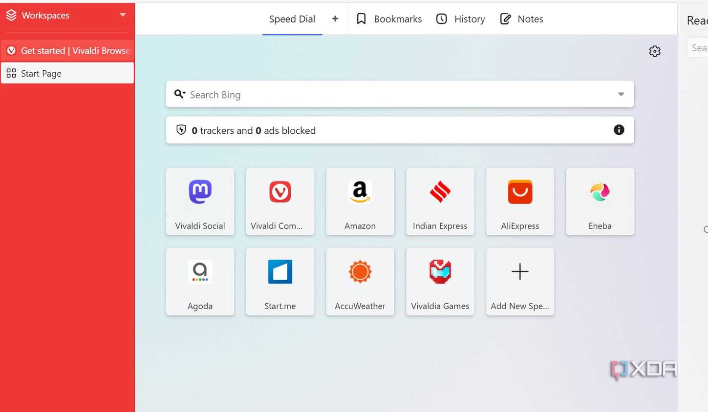 Vivaldi home