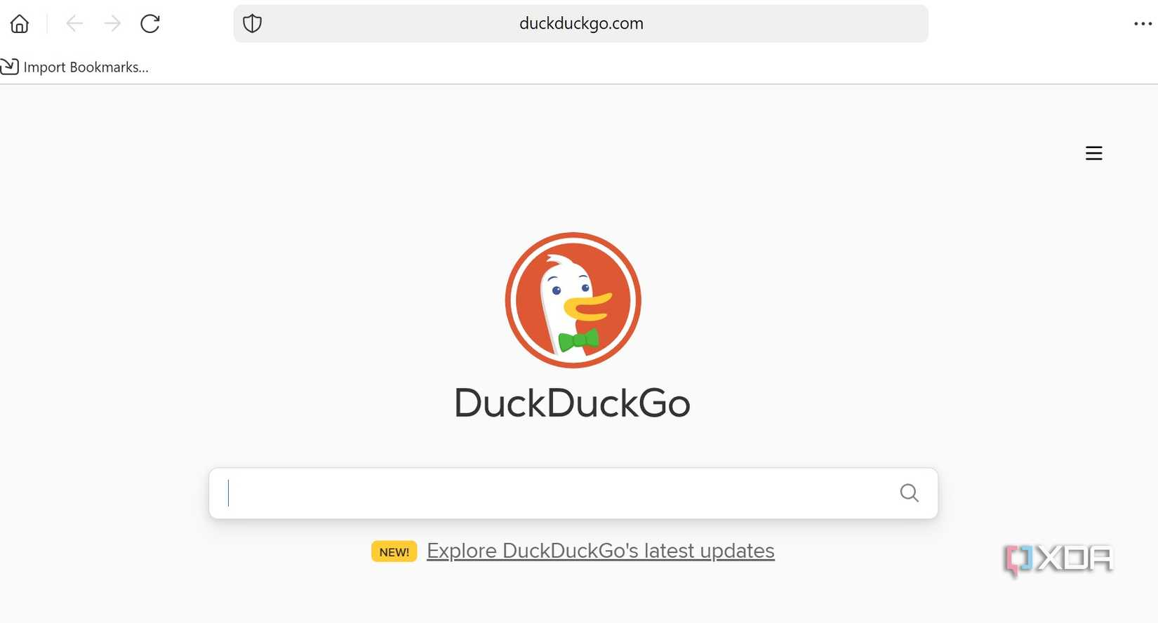 DuckDuckGo home