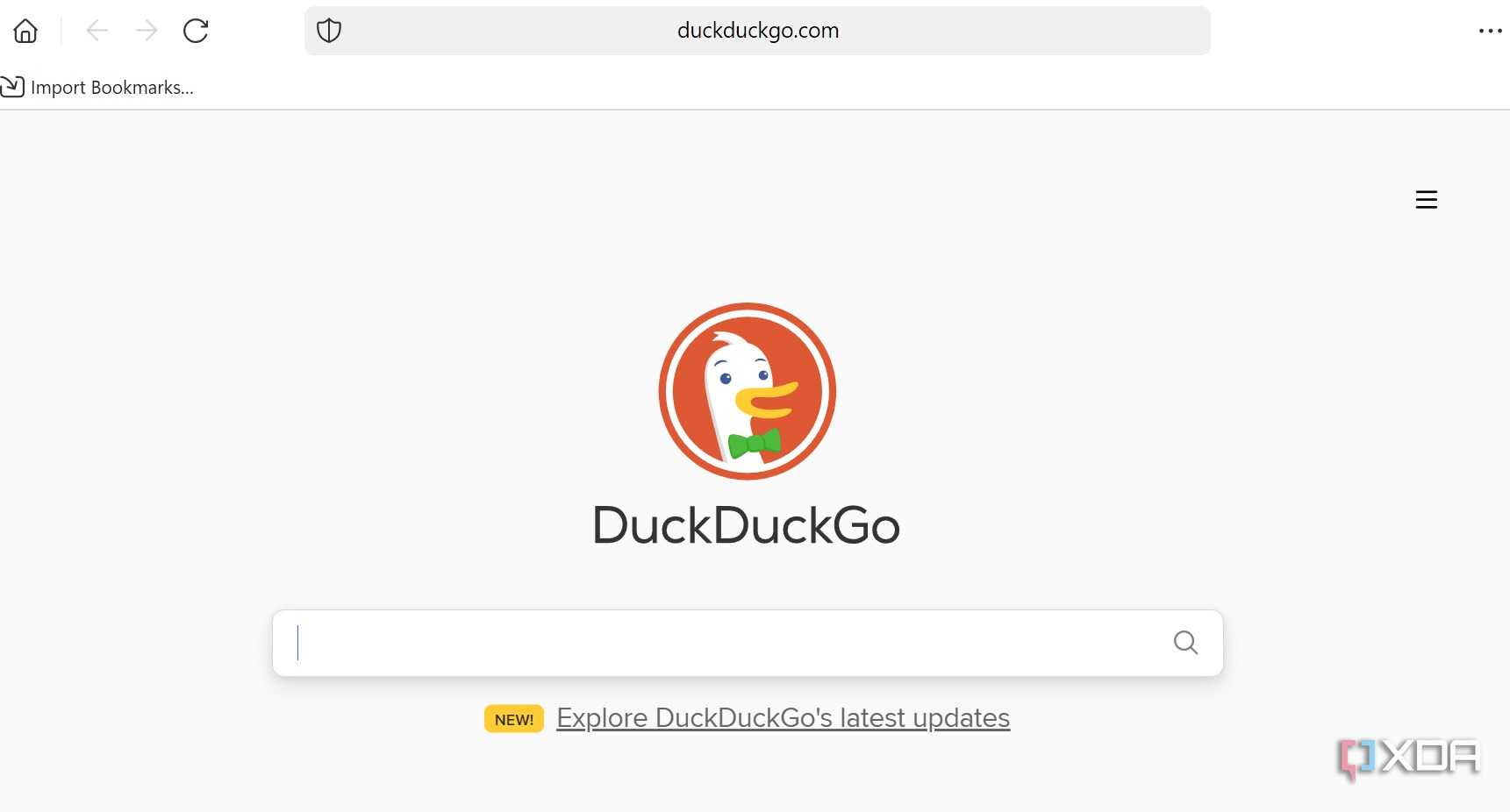 DuckDuckGo home